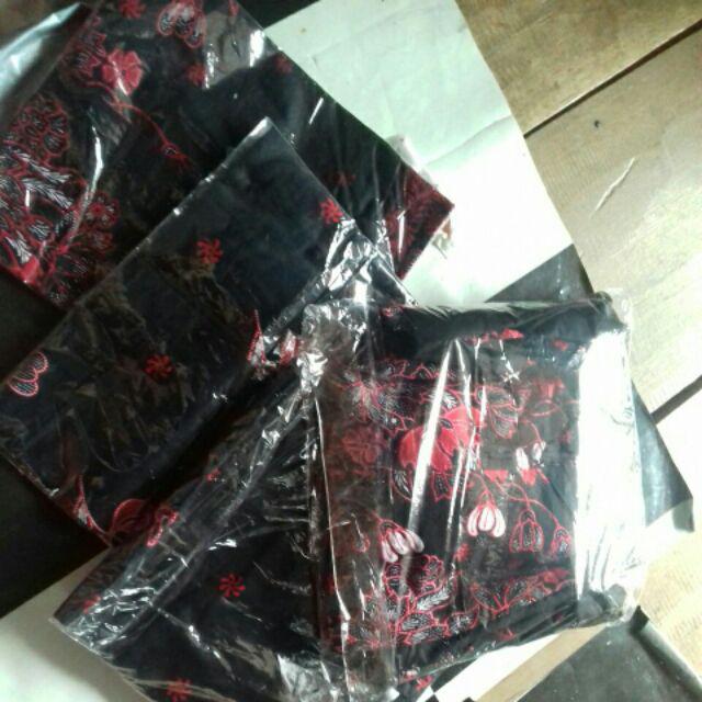 Batik Couple Keluarga Sania Ruffle Ori Ndoro Jowi Dnt Motif Sakura Merah Termurah Shopee