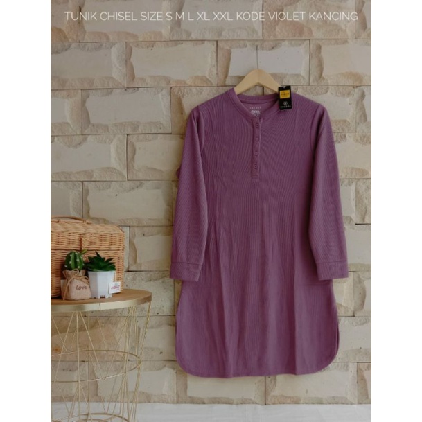 tunik chisel/ bahan wafle/ original/ branded matahari