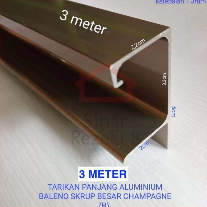 Tarikan Panjang Ss Profil Aluminium Frame Handle Lemari Kitchen Set Gp