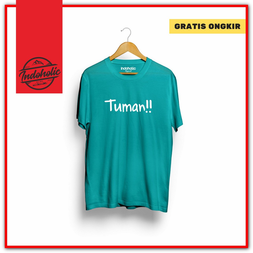 Indoholic Atasan Baju Pakaian Pria Cowok wanita Kaos Distro Murah terbaru Combed 100% Original Tuman