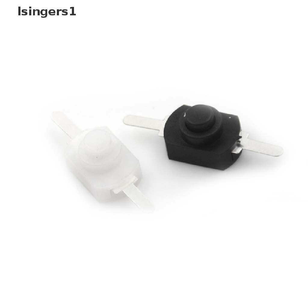 (lsingers1) 10pcs Saklar Tombol Tekan On / Off Mini 12x8mm DC 1A Warna Hitam Untuk Senter Elektrik