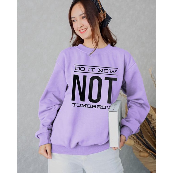 Kaos Lengan Panjang  NOT / Kaos Sweatshirt / Atasan Wanita / Atasan Wanita Lengan Panjang