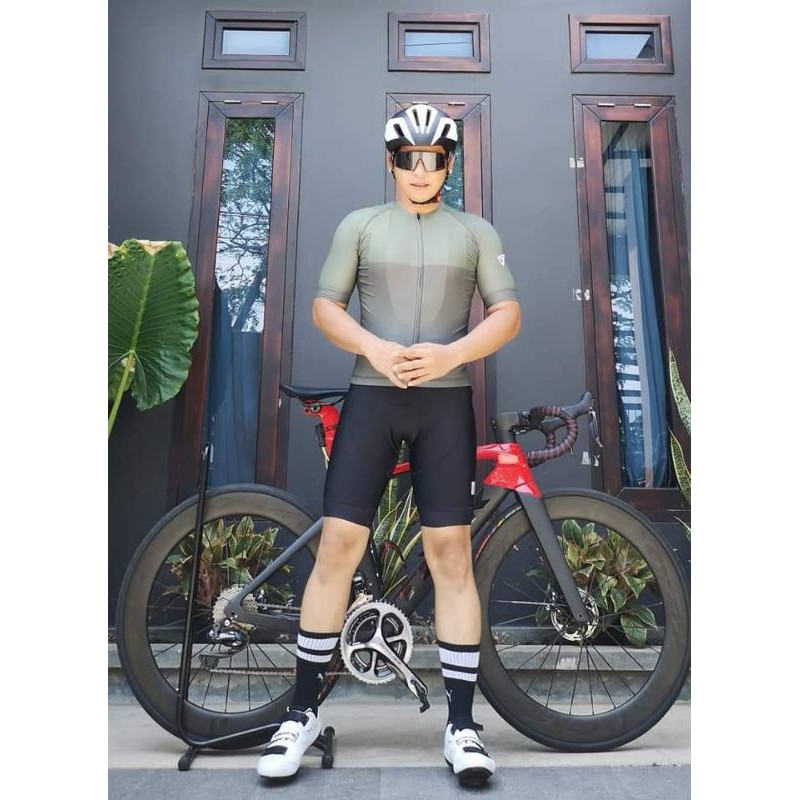 Setelan Baju Sepeda Sxb Sultan Roaming Dark Green Road Bike Jersey Gowes