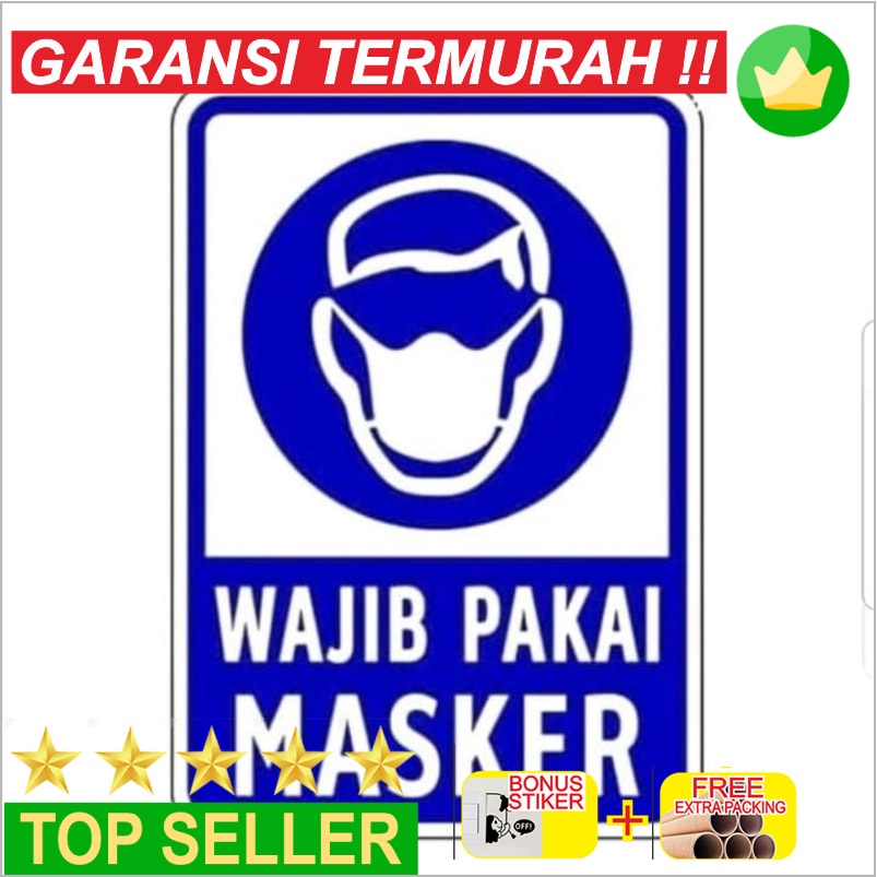 

Terlaris Stiker Wajib Pakai Masker 15x20 Elegan