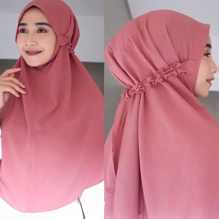 SHOCKING PRICE BERGO AULIA - Hijab Maryam Tali Kriwil Lipit - Jilbab bergo Jumbo instant non pet dia