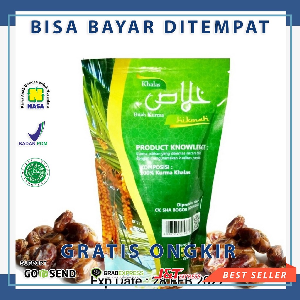 

Kurma Al Hikmah @500gr - Kurma Murni Bebas Bahan Pengawet dan Bahan Kimia