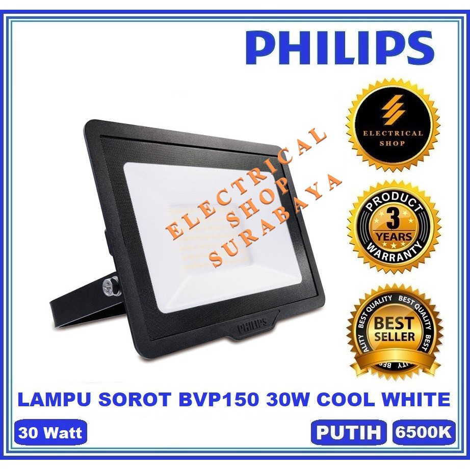 PHILIPS LAMPU SOROT BVP150 30W LED 25 PUTIH (GROSIR) FLOOD LIGHT TEMBAK BVP133 30 W WATT 30WATT