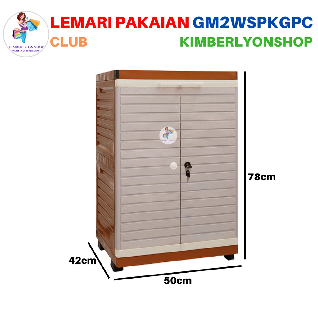 Lemari Pakaian Plastik Grand Mini Susun 2 GM2WSPKG Club