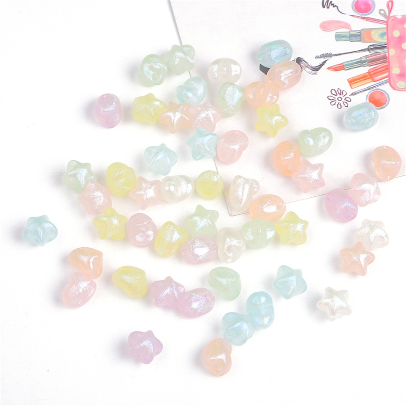 10pcs / lot Manik-Manik Kristal Bulan Warna Pelangi Ukuran 16x11mm 16x11mm Untuk Membuat Perhiasan Kalung Gelang Dan Anting