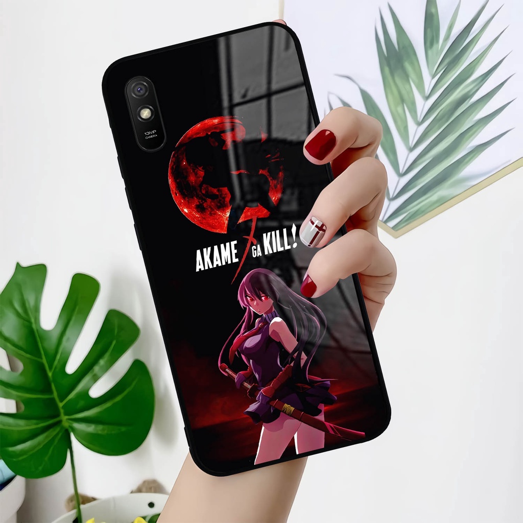 Case Glossy Kilau Redmi 9A | Casing Hp Xiaomi | Pelindung Smarphone | Motif Anime Girl Samurai Katan