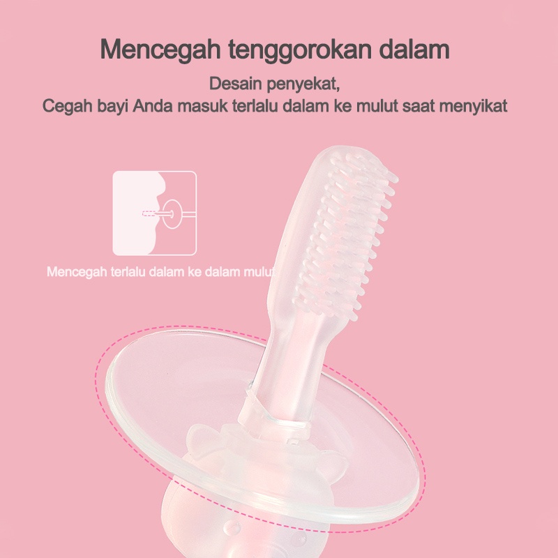 Sikat gigi bayi/Sikat Gigi Bayi Silicon/Sikat gigi silikon anak/Pembersih Mulut Bayi  L58