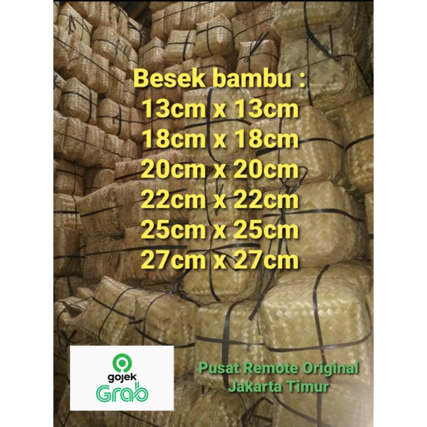 BESEK BAMBU 13x13 18x18 20x20 22x22 25x25 27x27 BESEK CATERING DAGING HAMPERS