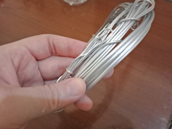 Kawat Bonsai Putih Ecer Per Meter 3 Mm