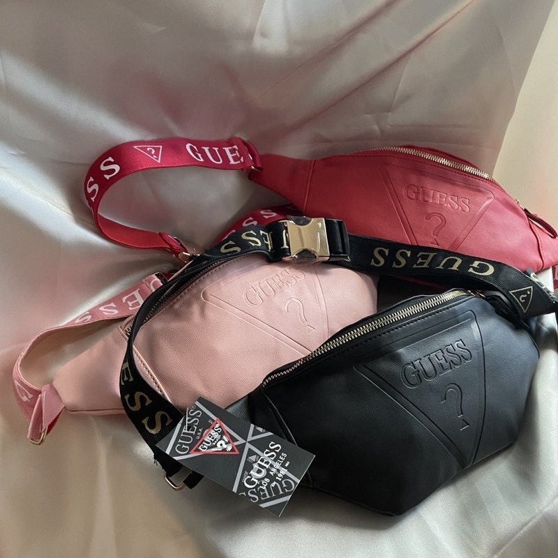 ((TERMURAH)) WAISTBAG GUESS LEATHER / WAISTBAG GUESS KULIT / TAS PINGGANG GUESS / TAS PINGGANG PRIA GUESS / WAISTBAG WANITA GUESS