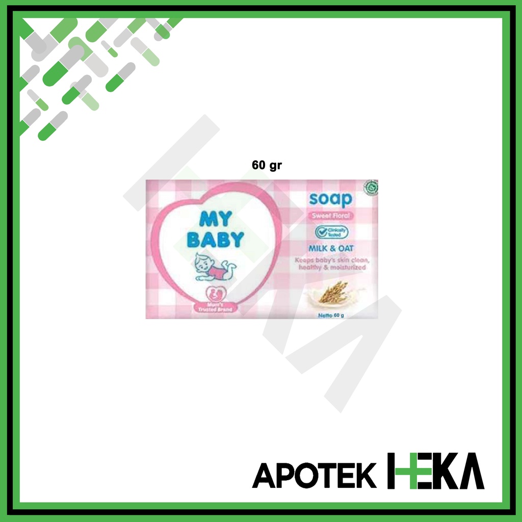 My Baby Soap Sweet Floral - Milk &amp; Oat Sabun Batang Bayi Pink Bunga (SEMARANG)