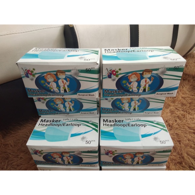 masker corona covid apd 3 ply earloop murah donasi good quality donasi