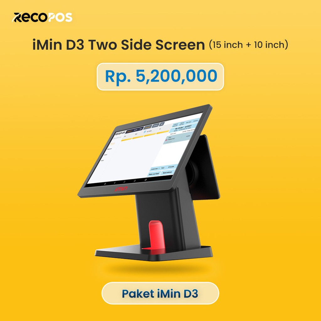 

MESIN KASIR RECO POS IMIN D3 2 LAYAR