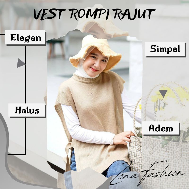 Vest Rompi Rajut Tali / Vest Knit Outer