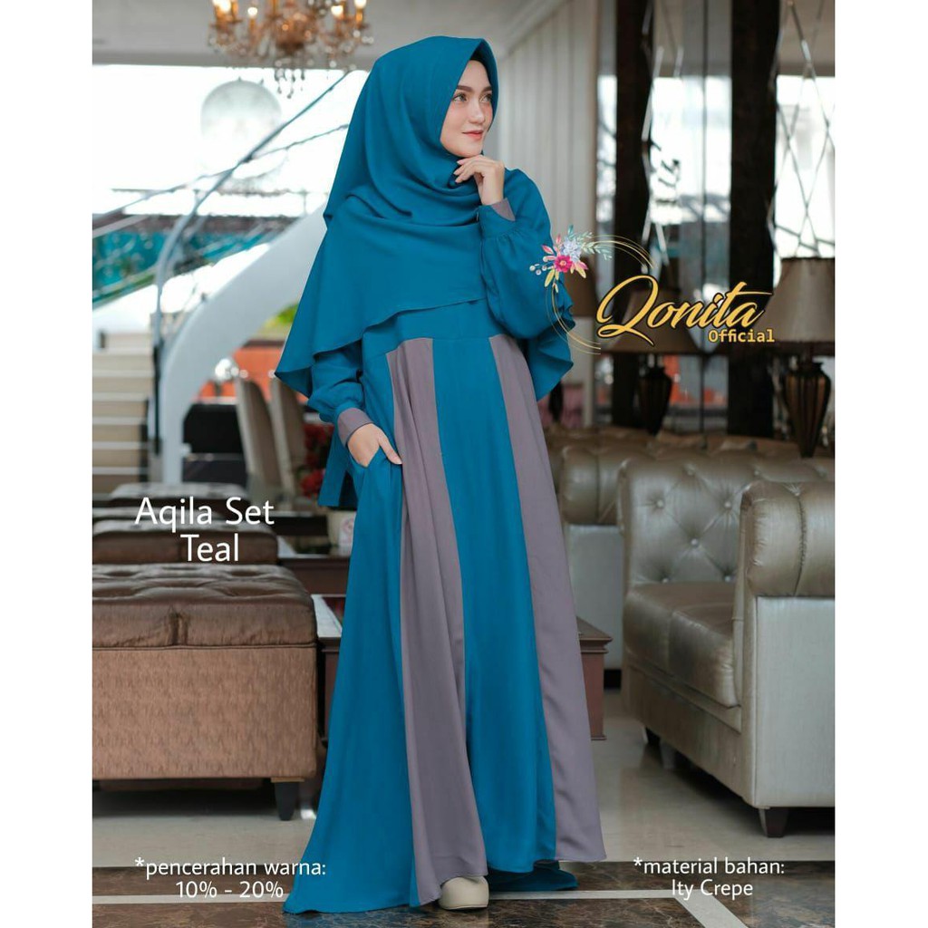 Qonita - Aqila Set Gamis Syari Gamis Premium