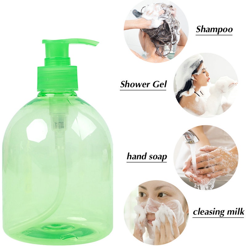Botol Kosong Isi Ulang Sampo Sabun Cuci Tangan Warna Acak 500ML Untuk Travel