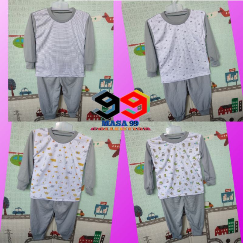 Setelan Baju Bayi Laki Perempuan kombinasi motif dan polos harga termurah kualitas tidak murah