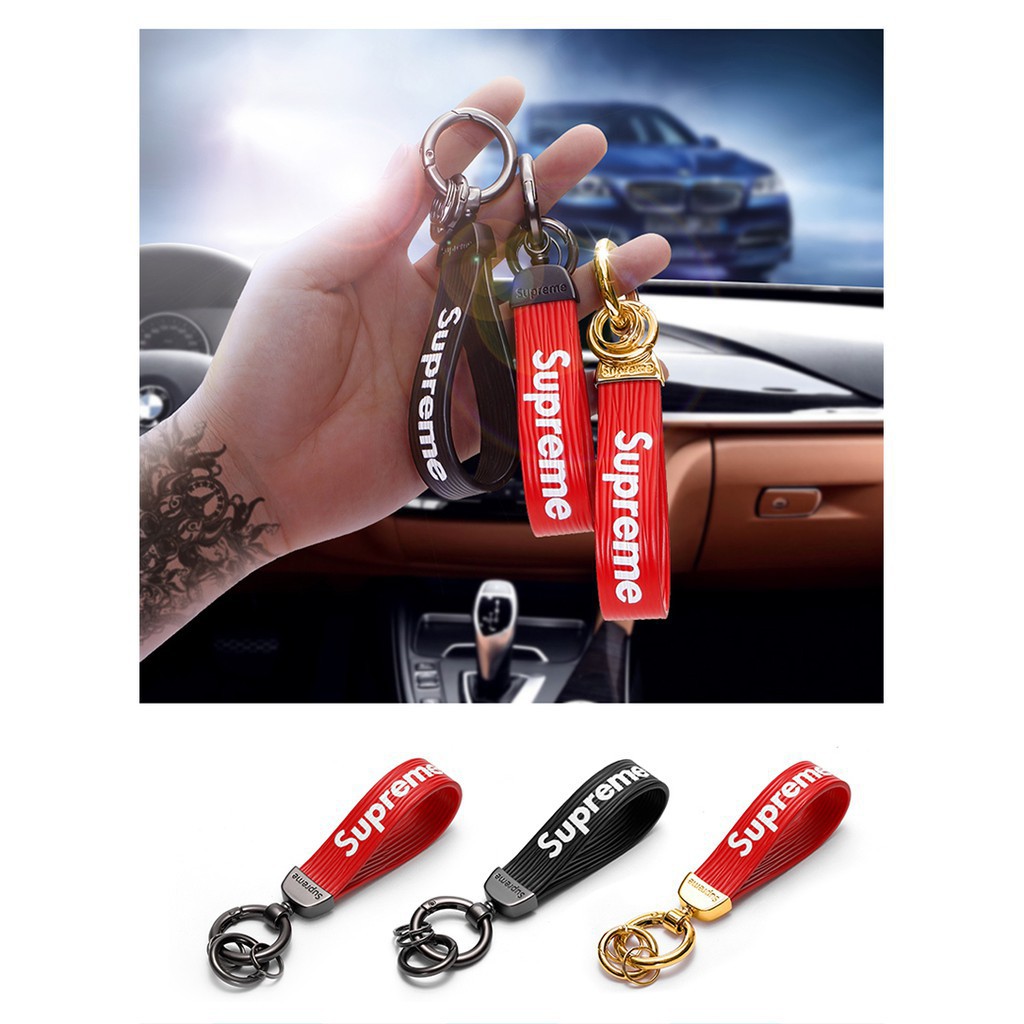 1 Pcs Tertinggi Keychain Kulit Pasang Merek Keychain Mobil Pasang Merek TERTINGGI Kunci Kreatif