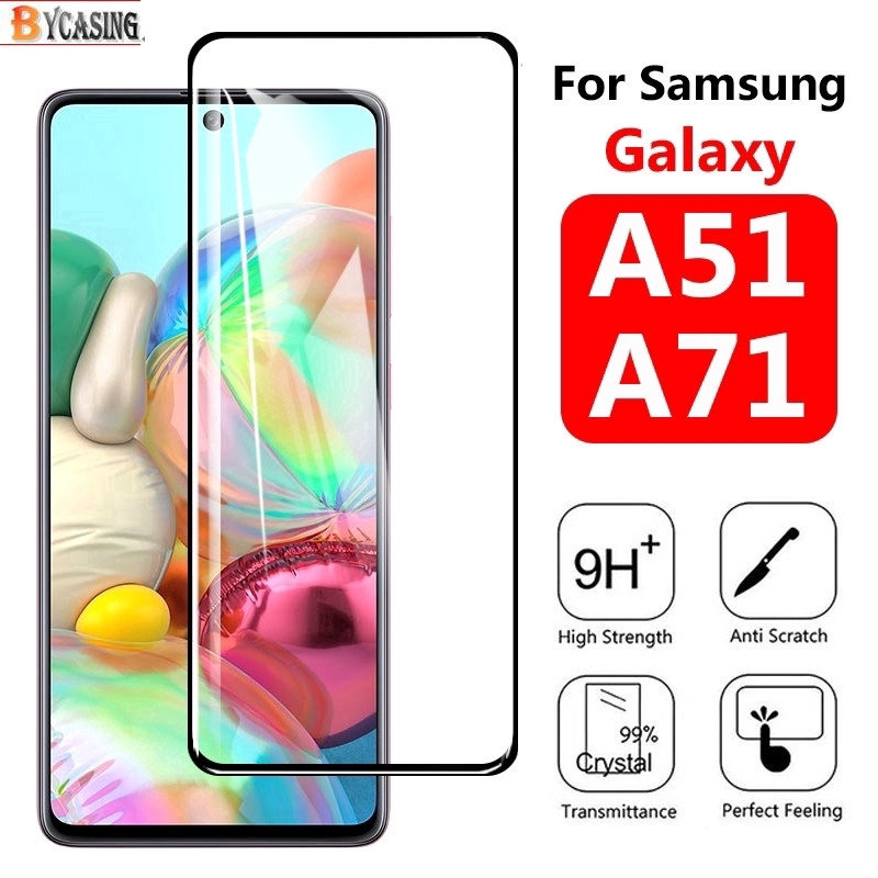 Film Pelindung Layar Tempered Glass 9D Anti Gores untuk Samsung Galaxy a02 / a71 / A51 / a32 / a72 / a52 /S20 / Lite / Note 10 / Lite