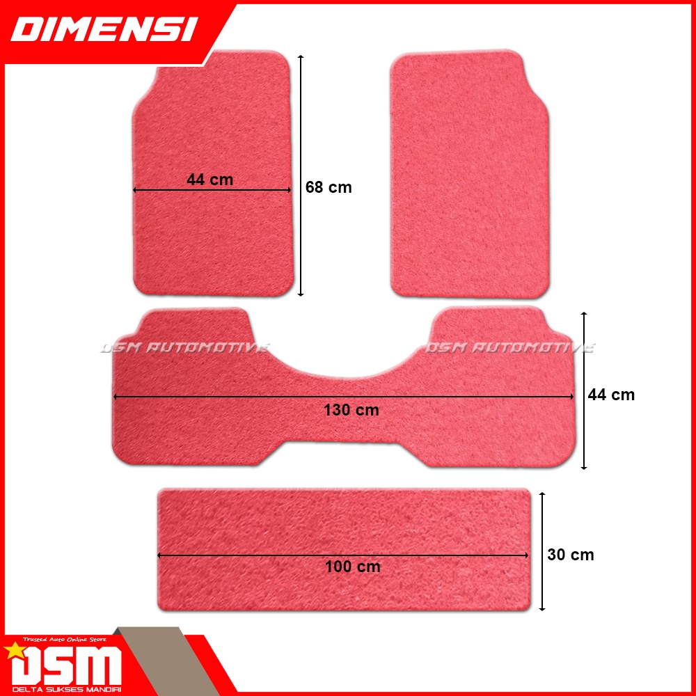 Karpet Mobil Mie Universal - 3 Baris / Karpet Coil Mat Super Tebal Empuk / DSM