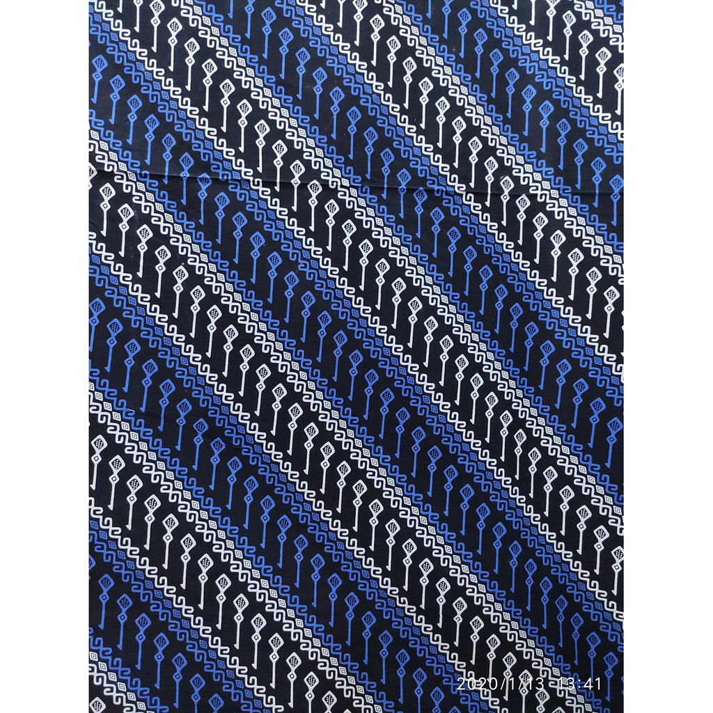 Kain Batik Katun BP9392 Var.2 Hitam Biru