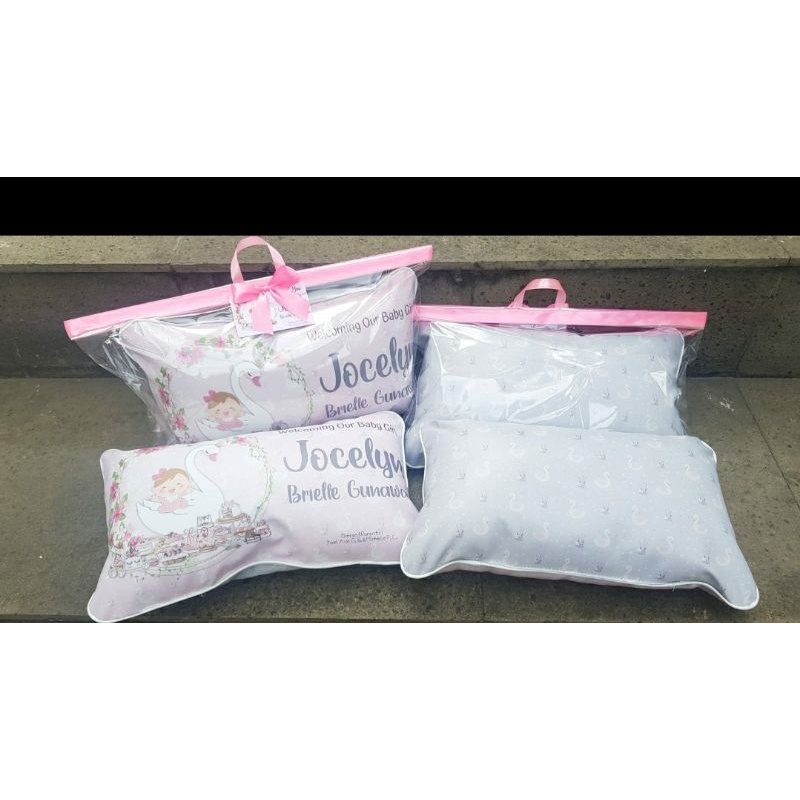 souvenir Bantal oscar 40x25 Toko Mas Kencana Rejo , Menganti (plastik+pita)