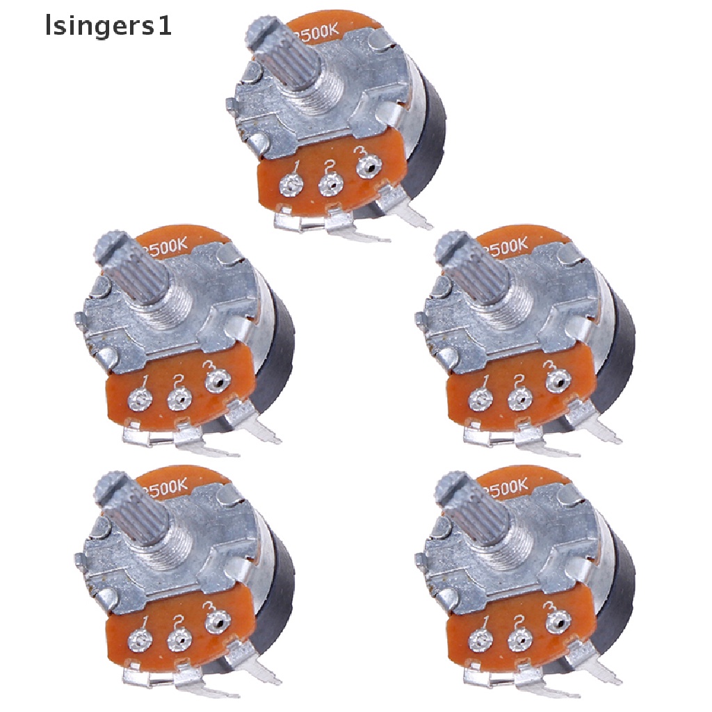 (lsingers1) 5pcs Potentiometer Karbon B500K WH138-4 Ohm Dengan Saklar