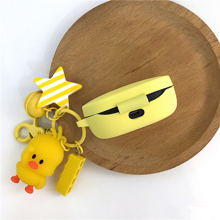 Casing Soft Case Xiaomi Redmi Airdots Dengan Gantungan Kunci Bebek Kuning