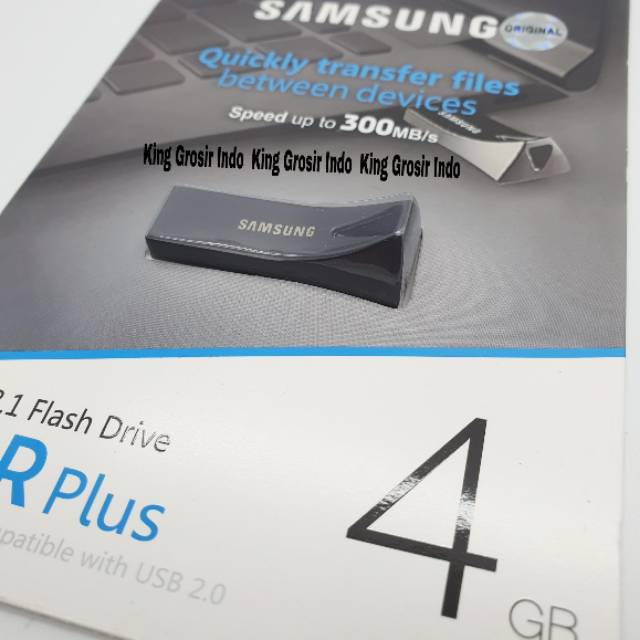 Flashdisk Samsung Original 4GB 4 GB BAR Plus 300Mbps Flash Drive USB 3.1