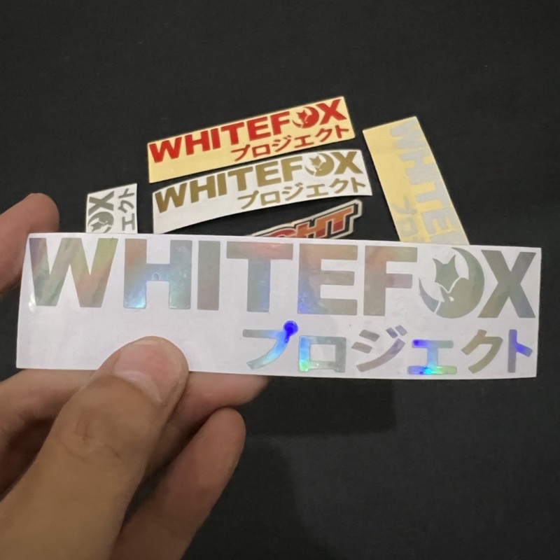 STIKER STICKER WHITEFOX PROJECT EDITION STICKER MOTOR VISOR LAPTOP HELM CUTTING