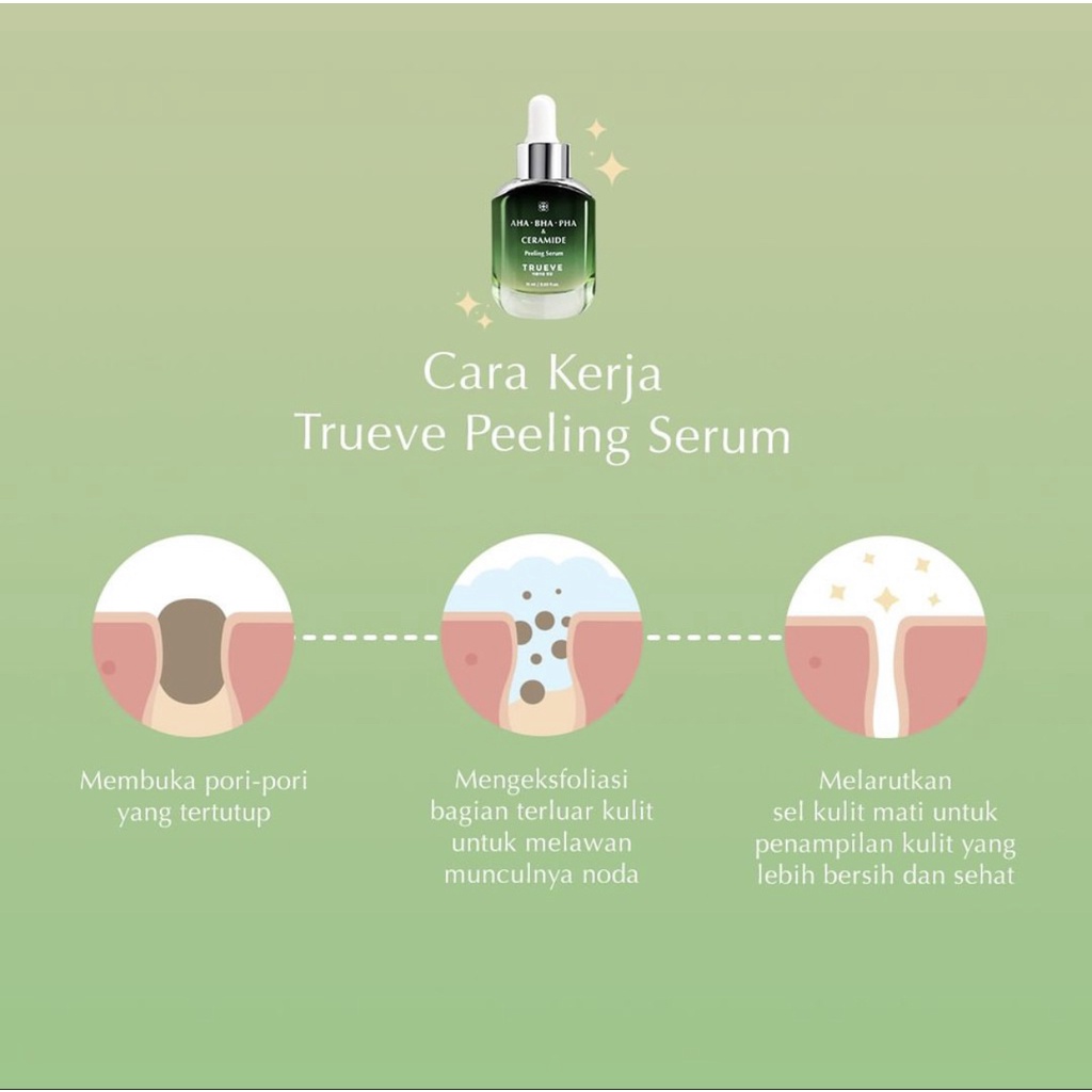 Trueve AHA - BHA - PHA &amp; Ceramide Peeling Serum 15ml