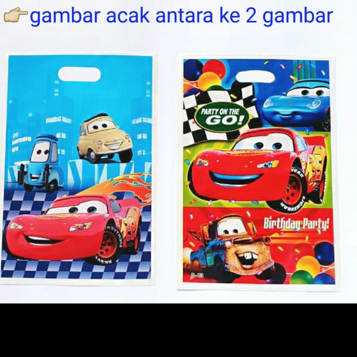 

NEW tas tengteng goodybag goodie bag plastik ulang tahun karakter cars car