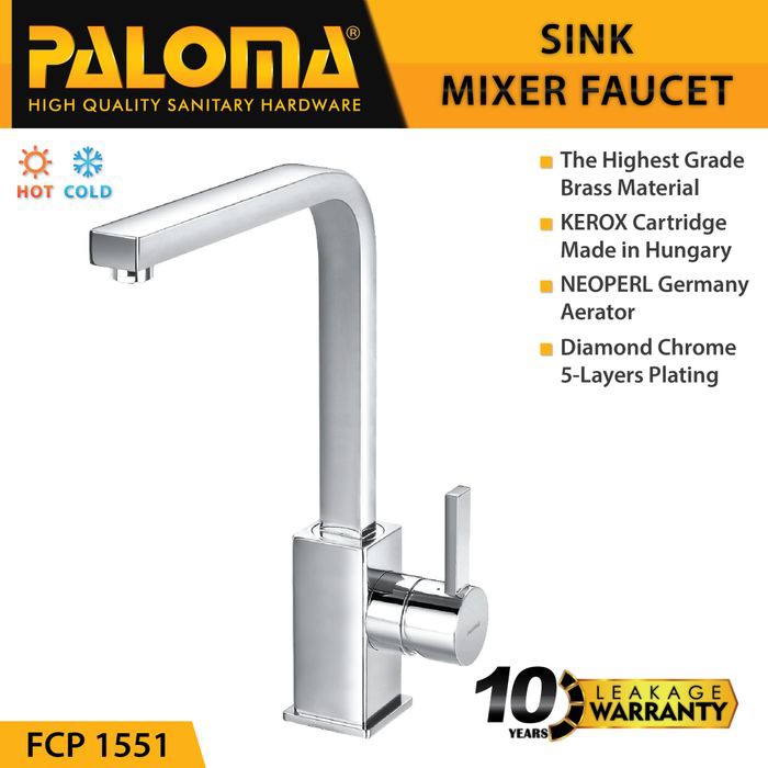 PALOMA FCP 1551 Keran Mixer Cuci Piring Dapur Panas Dingin Kran Air