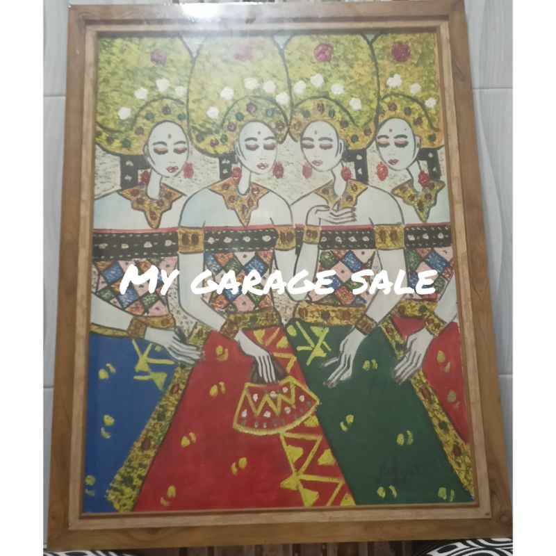 Lukisan Dinding Wanita Penari Bali