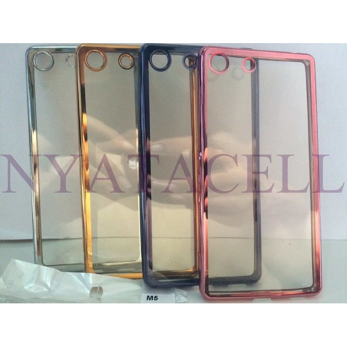 Jual Case List Chrome Sony Xperia M5 / M5 Dual/TPU/Softcase/Ultrathin Murah