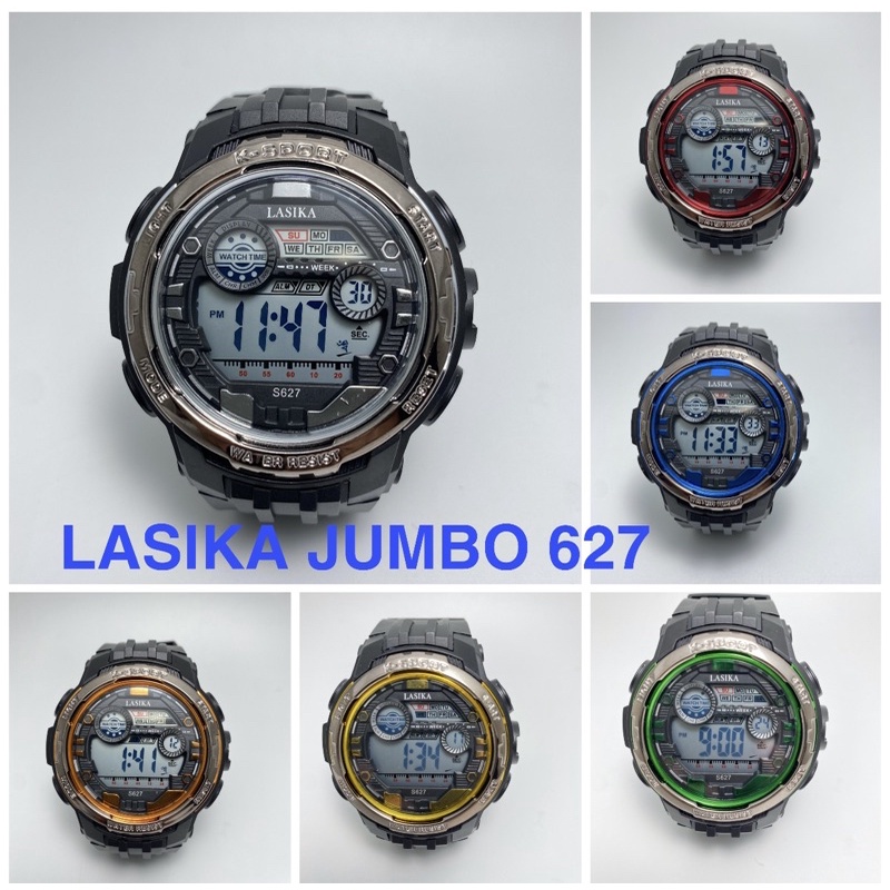 Jam Tangan Lasika Jumbo Kode 627 Sporty Warch Dewasa