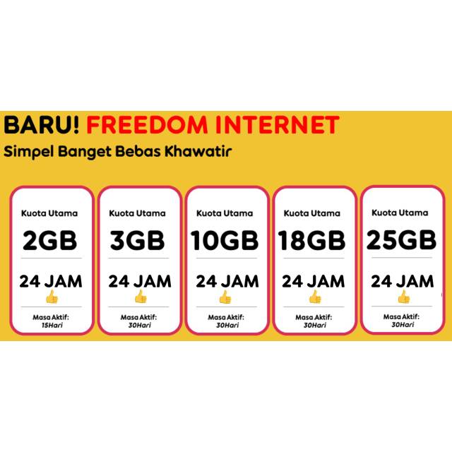 Voucher Dan Kartu Perdana Kuota New Freedom Indosat Kuota Full 24 Jam Shopee Indonesia