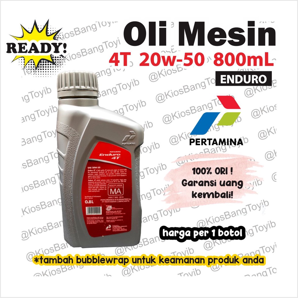 Oli Mesin Motor Pertamina ENDURO 4T 20w 50 (800mL)