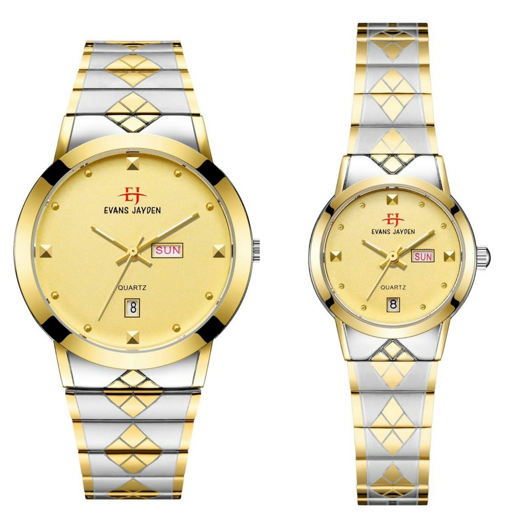 Jam Tangan Pria Wanita Keren Couple Elegan Casual Mewah Original Evans Jayden