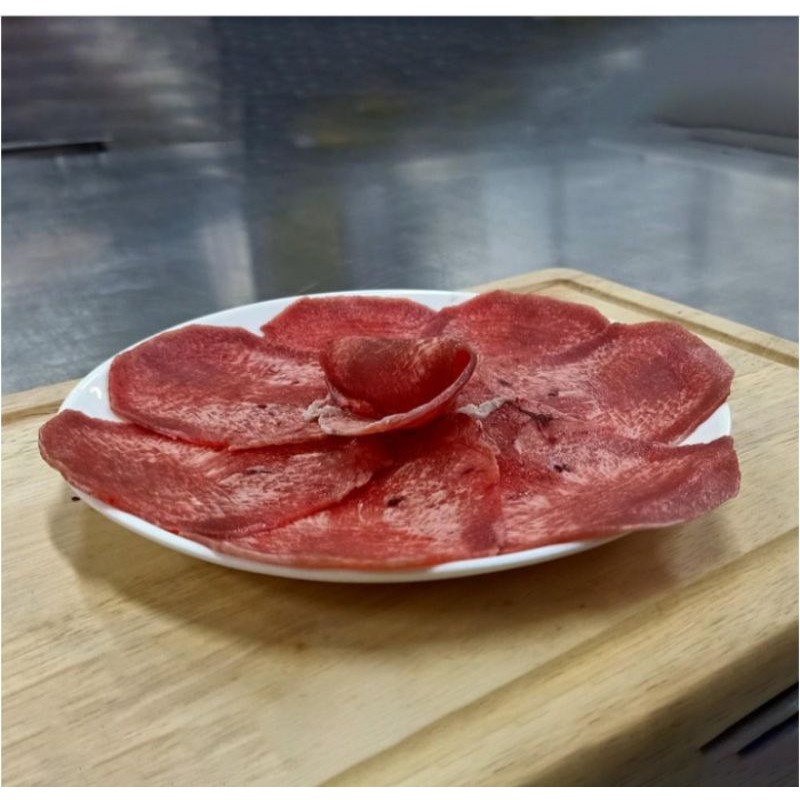 

Daging Lidah Sapi Slice/Gyutan Import - Beef Ox Tongue Slice 500 gr