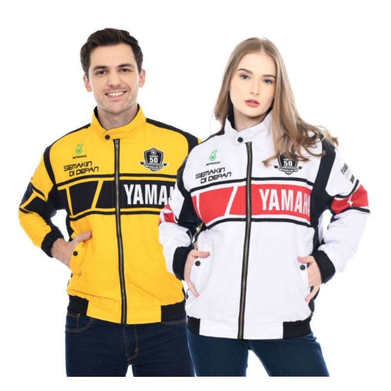 restock jaket Yamaha 50th anniversary motogp motor warna putih kuning touring polit merah hitam mura