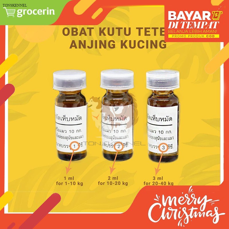 BAYAR DI TEMPAT Detick 1ml Obat Kutu Kucing Anjing 1-10kg Anti Kutu