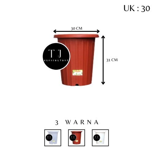 Pot Yogap Ypt Uk 30 | Pot Yogap Bulat Ypt Bening Transparan Merah Bata Murah