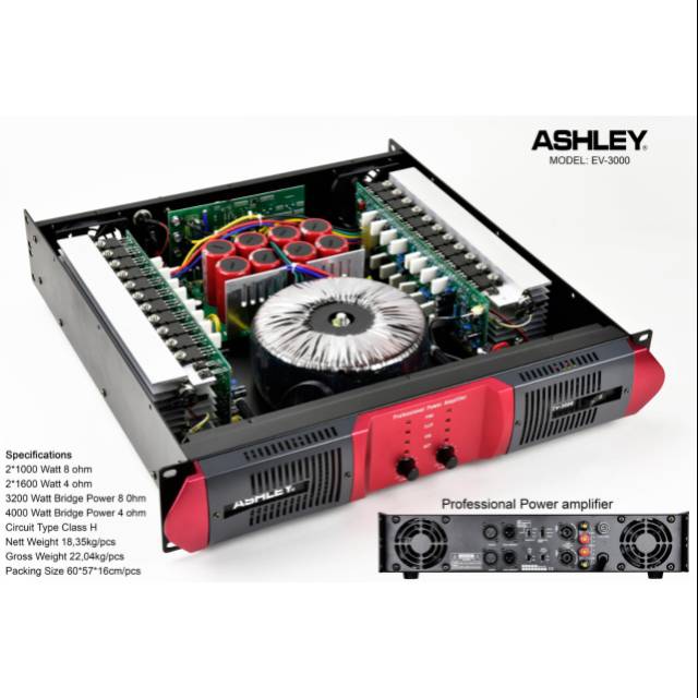Power audio Ashley EV 3000 original Ashley