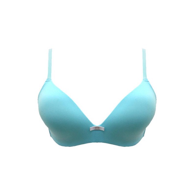 Simple Contrast Triangle Turqoise Young Heart Bra BH