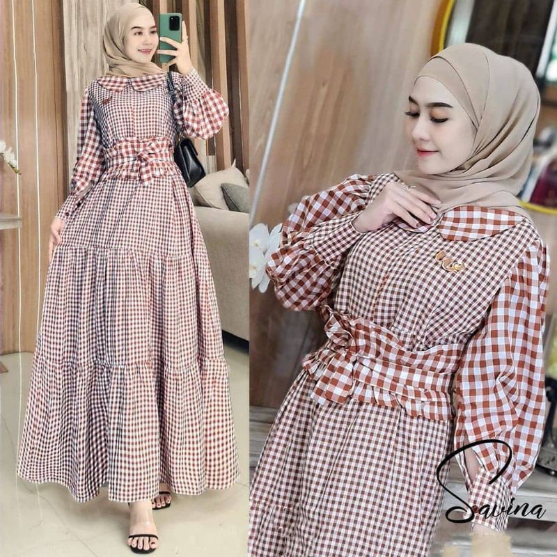 Savina Maxy Original Premium / Gamis Kotak modern / Gamis kondangan / Gamis Pesta / dress muslimah s